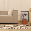 Vintage Southeastern Persian Style Runner Rug 3x11 ft — Beige & Brown Geometric
