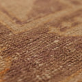 Vintage Malatya Turkish Doormat 3x3 ft — Beige & Brown Geometric