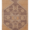 Vintage Malatya Turkish Doormat 3x4 ft — Orange & Brown Geometric
