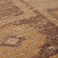 Vintage Malatya Turkish Doormat 3x4 ft — Orange & Brown Geometric
