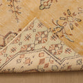 Vintage Manisa Turkish Area Rug 3x4 ft — Beige Distressed