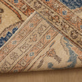 Vintage Isparta Turkish Runner Rug 2x6 ft — Blue & Beige Distressed