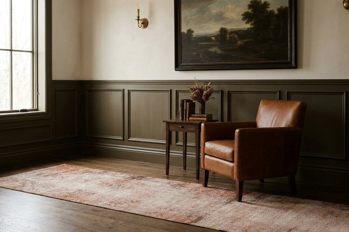 Turkish Runner Rug in a styled room