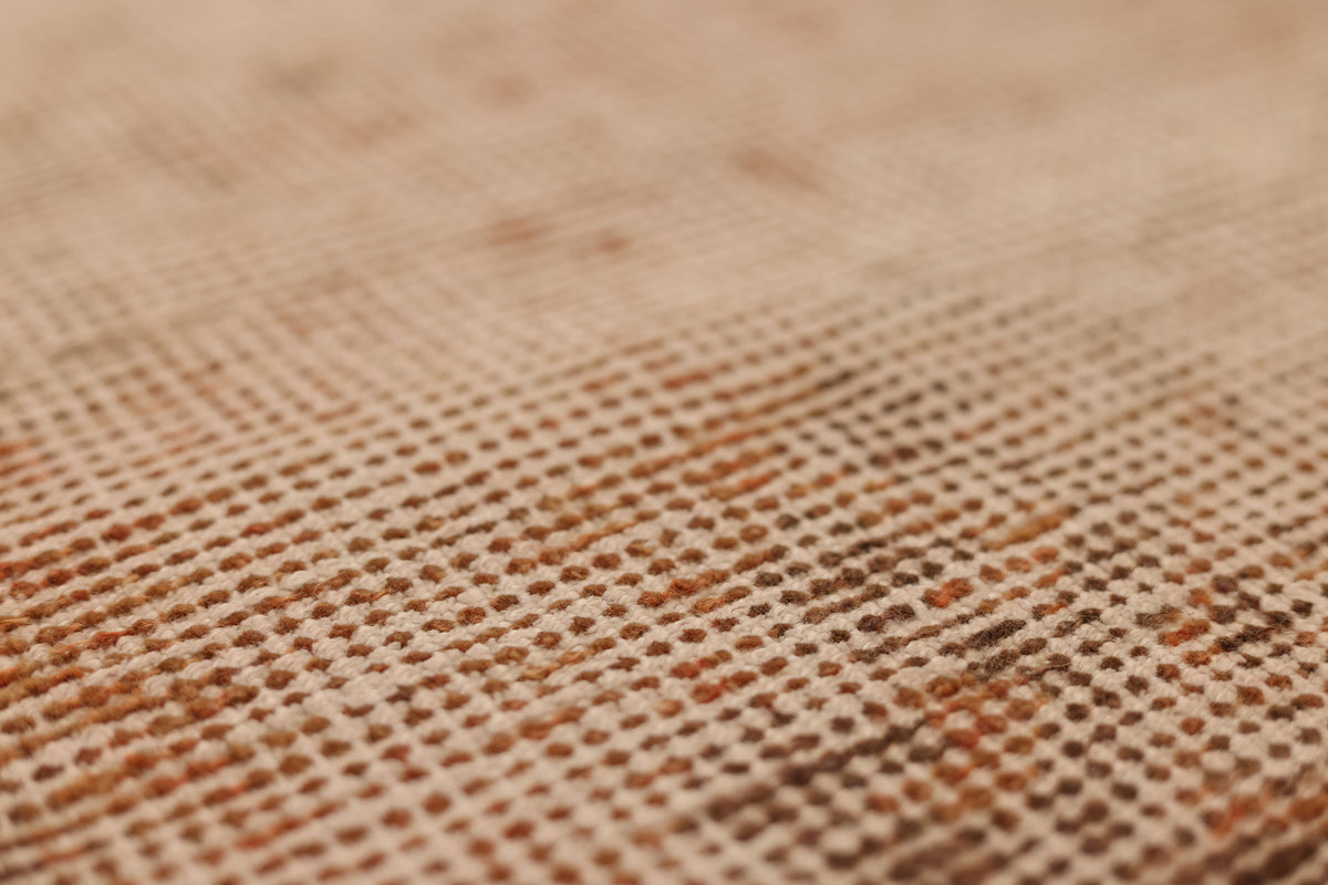 Vintage Malatya Turkish Runner Rug 2x5 ft — Beige & Brown Distressed