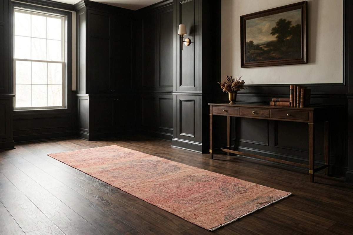 Turkish Runner Rug in a styled room