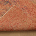 Vintage Manisa Turkish Runner Rug 2x6 ft — Orange & Gray maximalist