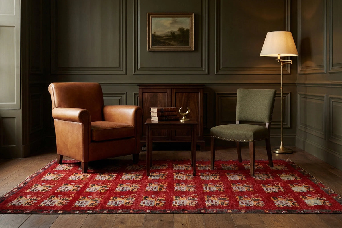 Turkish Runner Rug in a styled room