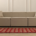 Vintage Konya Turkish Runner Rug 3x5 ft — Red & Orange Floral