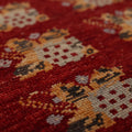 Vintage Konya Turkish Runner Rug 3x5 ft — Red & Orange Floral