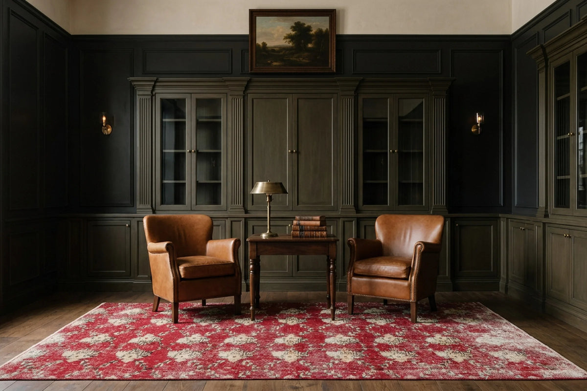 Turkish Runner Rug in a styled room