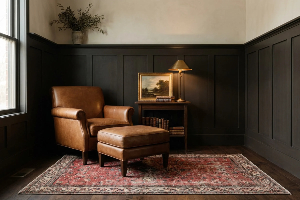 Turkish Runner Rug in a styled room