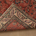 Vintage Isparta Turkish Runner Rug 2x4 ft — Red & Beige Floral