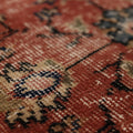 Vintage Isparta Turkish Runner Rug 2x4 ft — Red & Beige Floral