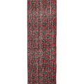 Vintage Isparta Turkish Runner Rug 3x11 ft — Red & Green Floral
