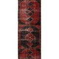 Vintage Malatya Turkish Runner Rug 3x11 ft — Red & Brown Geometric