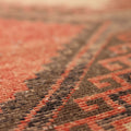 Vintage Malatya Turkish Runner Rug 3x13 ft — Red & Beige Geometric