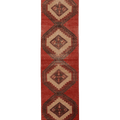 Vintage Malatya Turkish Runner Rug 3x13 ft — Red & Beige Geometric