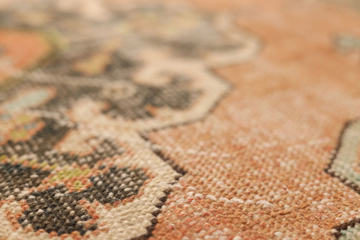 Vintage Konya Turkish Runner Rug 3x11 ft — Orange & Brown Distressed