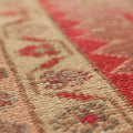 Vintage Southeastern Persian Style Runner Rug 3x13 ft — Red & Brown Geometric