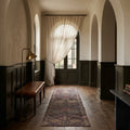 Persian Style Runner Rug in a styled room