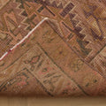 Vintage Southeastern Persian Style Runner Rug 3x14 ft — Brown & Red Geometric