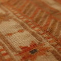 Vintage Malatya Turkish Runner Rug 3x5 ft — Orange & Brown Geometric