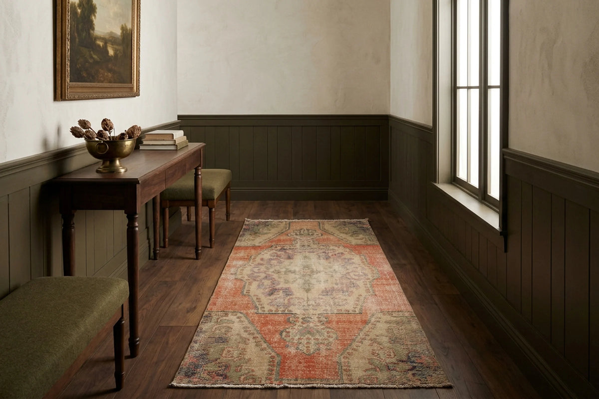 Turkish Runner Rug in a styled room