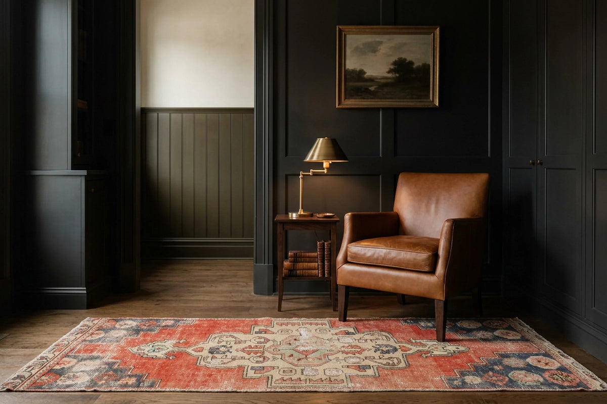 Turkish Runner Rug in a styled room