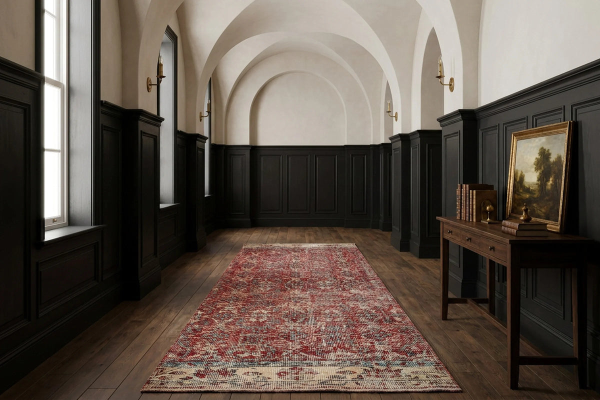 Turkish Runner Rug in a styled room