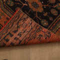 Vintage Konya Turkish Runner Rug 2x11 ft — Orange & Green Geometric (No. 26897)