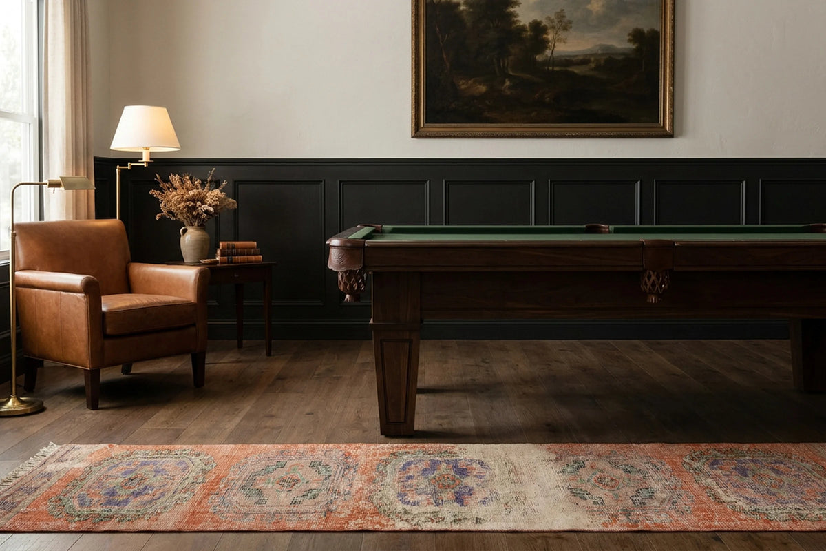 Turkish Runner Rug in a styled room