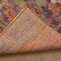 Vintage Manisa Turkish Runner Rug 2x11 ft — Orange & Blue Distressed