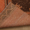 Vintage Malatya Turkish Runner Rug 2x12 ft — Orange & Brown Geometric (No. 27040)