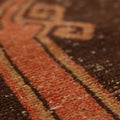 Vintage Malatya Turkish Runner Rug 2x12 ft — Orange & Brown Geometric (No. 27040)