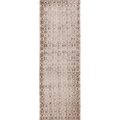 Vintage Manisa Turkish Runner Rug 3x10 ft — Beige & Brown Floral
