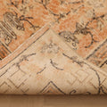 Vintage Isparta Turkish Area Rug 7x11 ft — Orange & Beige Floral