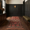 Persian Style Runner Rug in a styled room