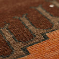 Vintage Kars Turkish Runner Rug 3x10 ft — Brown & Orange Geometric