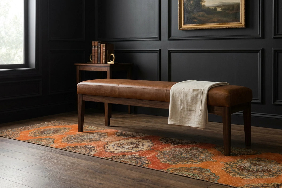 Turkish Runner Rug in a styled room