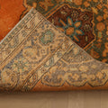 Vintage Konya Turkish Runner Rug 2x12 ft — Orange & Brown maximalist