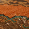 Vintage Konya Turkish Runner Rug 2x12 ft — Orange & Brown maximalist