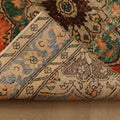 Vintage Konya Turkish Runner Rug 3x12 ft — Orange & Blue Floral