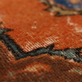 Vintage Konya Turkish Runner Rug 3x12 ft — Orange & Blue Floral