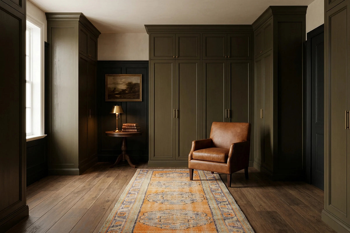 Turkish Runner Rug in a styled room