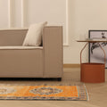 Vintage Manisa Turkish Runner Rug 2x11 ft — Orange & Blue Geometric (No. 28025)