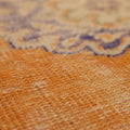 Vintage Manisa Turkish Runner Rug 2x10 ft — Orange & Blue Floral (No. 28026)