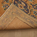Vintage Manisa Turkish Runner Rug 2x10 ft — Orange & Blue Floral (No. 28028)