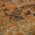 Vintage Malatya Turkish Runner Rug 2x10 ft — Orange & Brown Geometric (No. 28105)