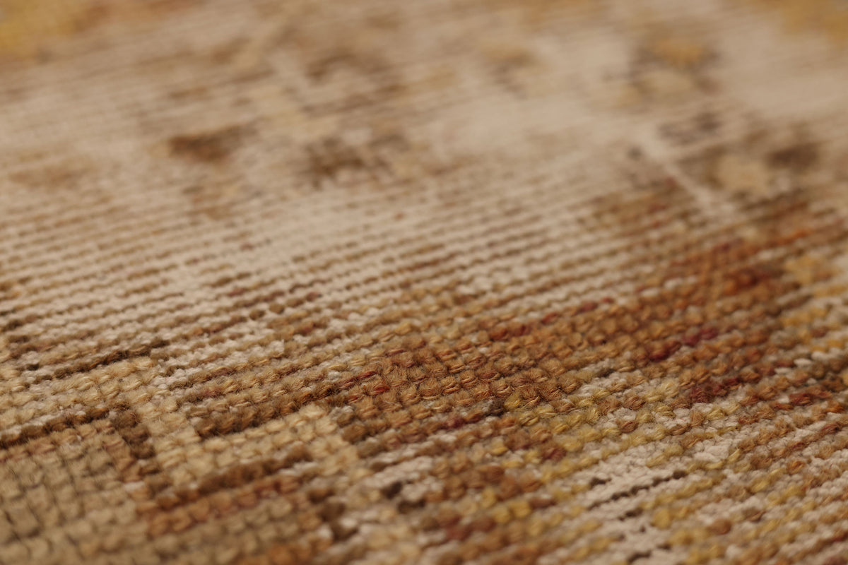 Vintage Malatya Turkish Runner Rug 2x9 ft — Brown & Beige Distressed