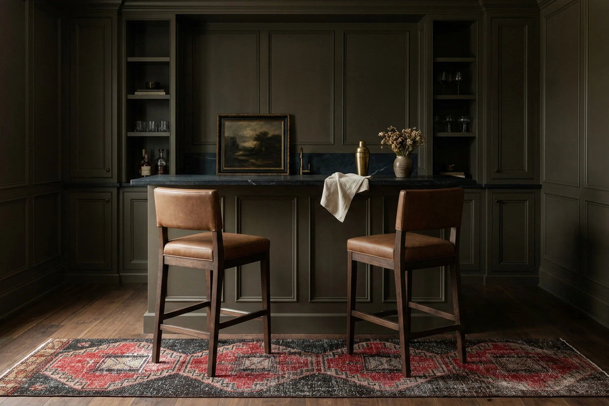 Turkish Runner Rug in a styled room